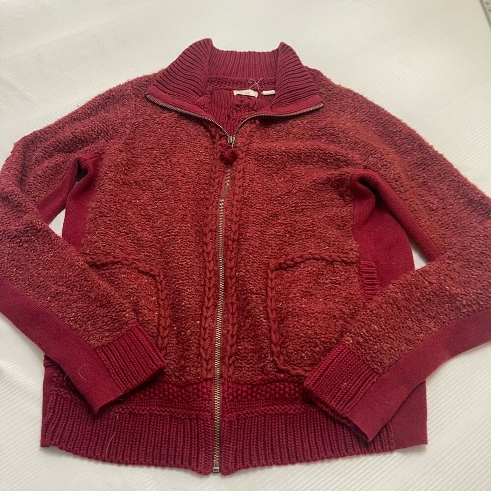 Sleeping On Snow Red Wool Alpaca Jacket Size Large